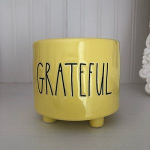 Rae Dunn small GRATEFUL plant pot